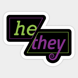 He / They Sticker